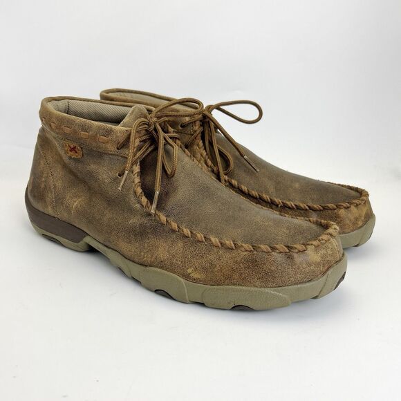 Twisted X Other - Twisted X Original Chukka Boots Mens Sz 13 Brown Leather Lace Up Driving WDM0001
